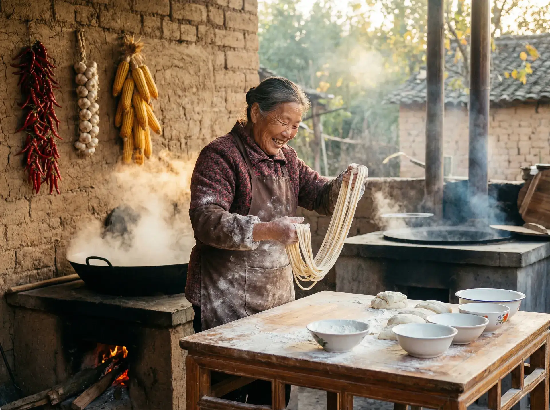 农家大嫂手擀面 - 口交流程的技巧和方法 乡村美食